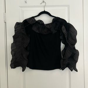 Black frill top